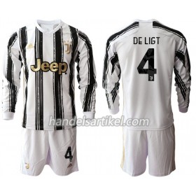 Juventus Matthijs de Ligt 4 Kinder Heim Trikotsatz 2020/21 Langarm (+ Kurze Hosen)